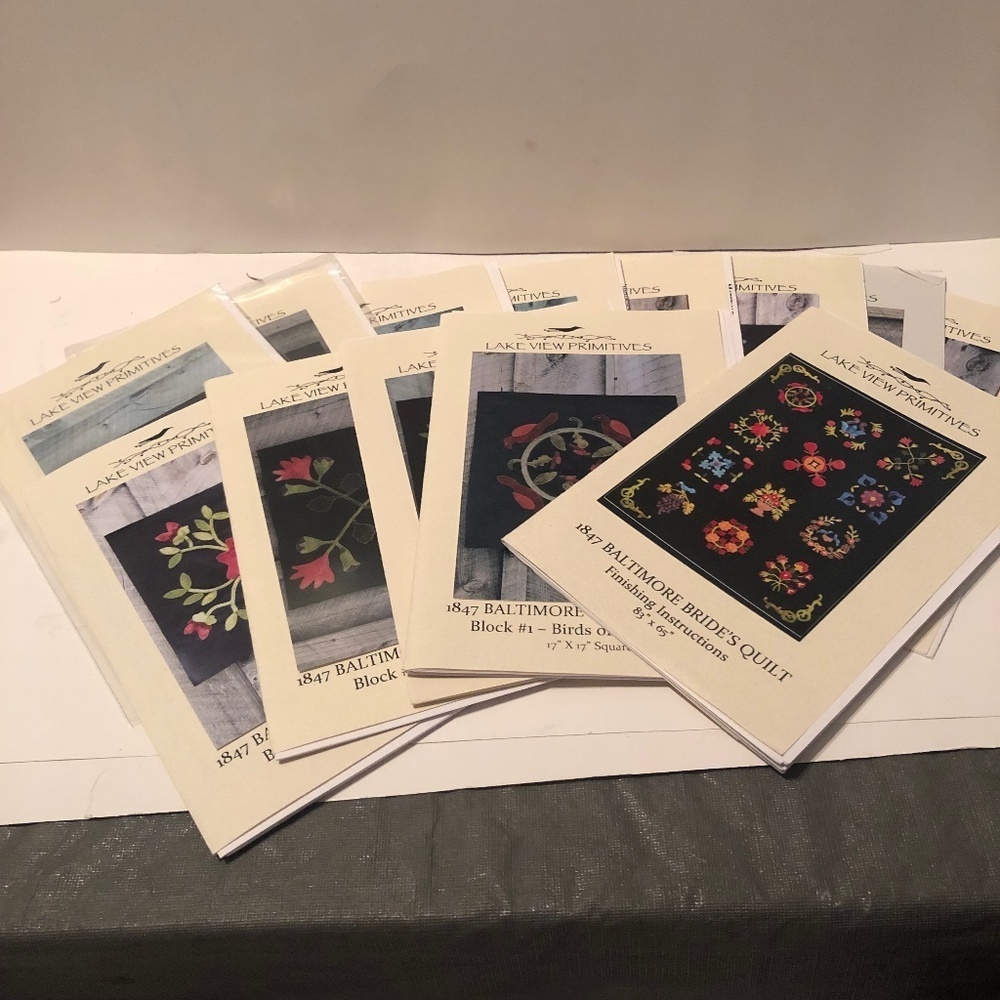 Twelve LAKE VIEW PRIMATIVES quilt patterns. All intact and ready for you to use